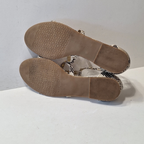 14th & Union Studded Snake Print Strappy Faux Leather Preppy Sandals Size 8.5 - Picture 7 of 11